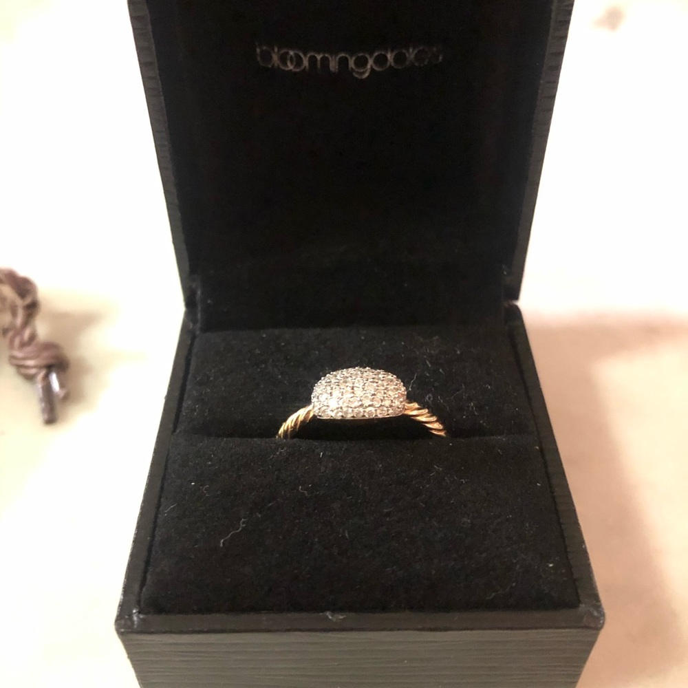 David Yurman Rose Gold Pave Ring